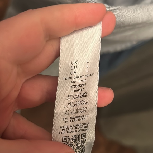 Blue Denim Look ASOS Button Uo - Picture 6 of 6